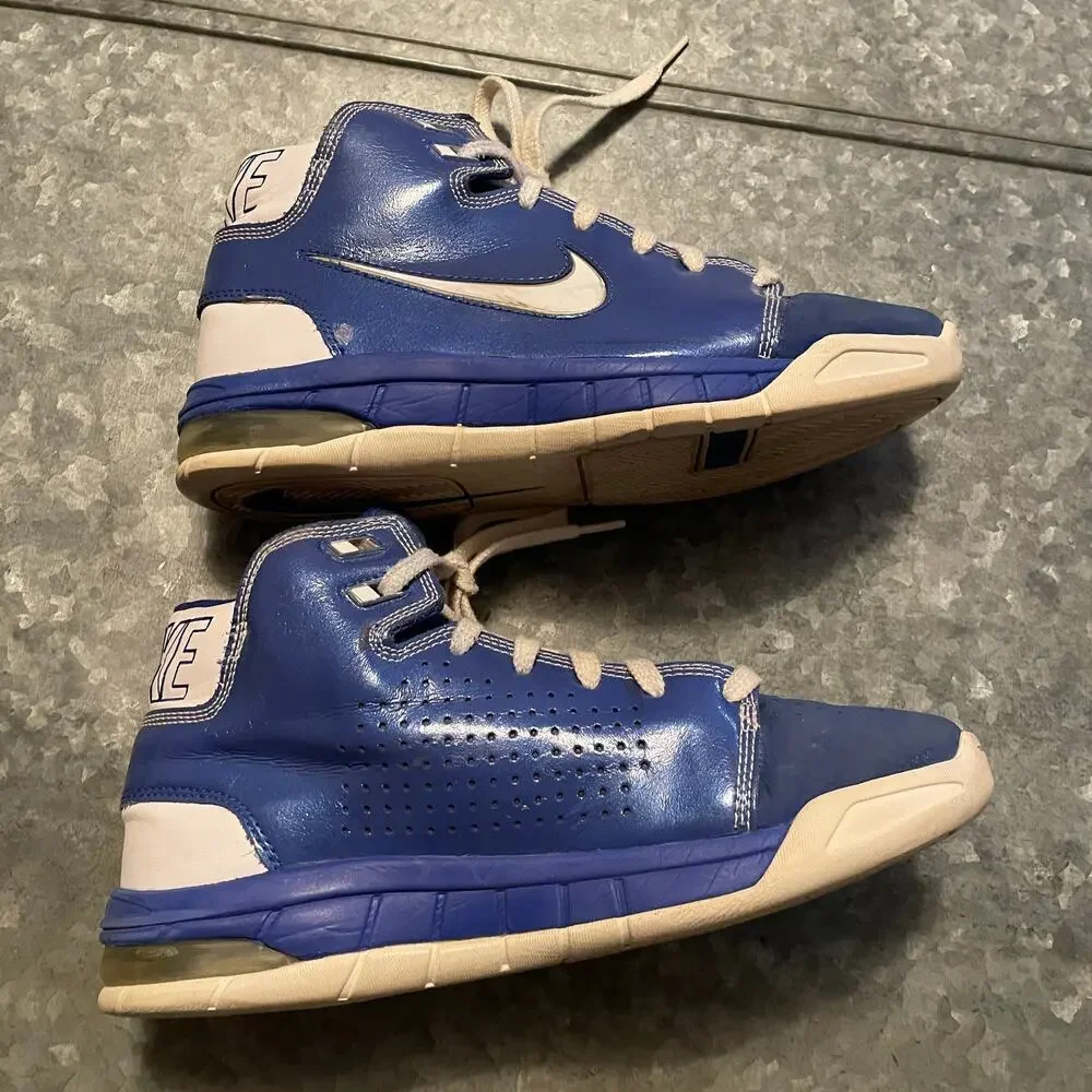 Vintage Y2K Nike Air Max Bizness 2008 High Top Shoe Blue Mens 7 Sneakers 324824